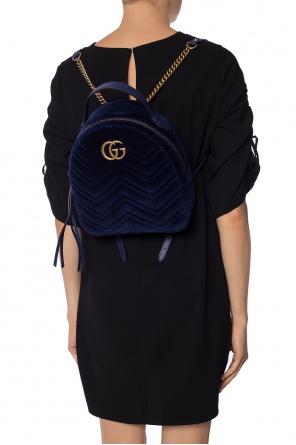 'gg marmont' backpack with logo, zdjęcie 2 'gg marmont' backpack with logo od Gucci